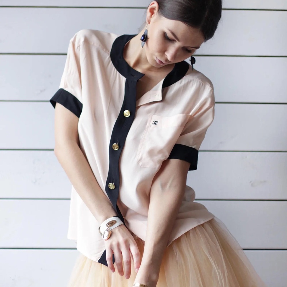 Vintage 1980s Channel Blouse